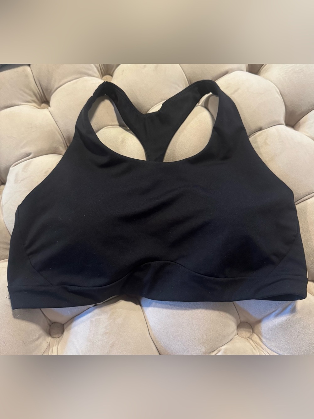 Athleta Black Racerback Bralette Medium w/pads